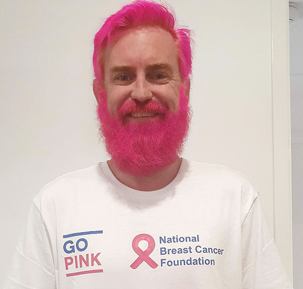 Mark Conway's Pink Hair & Beard