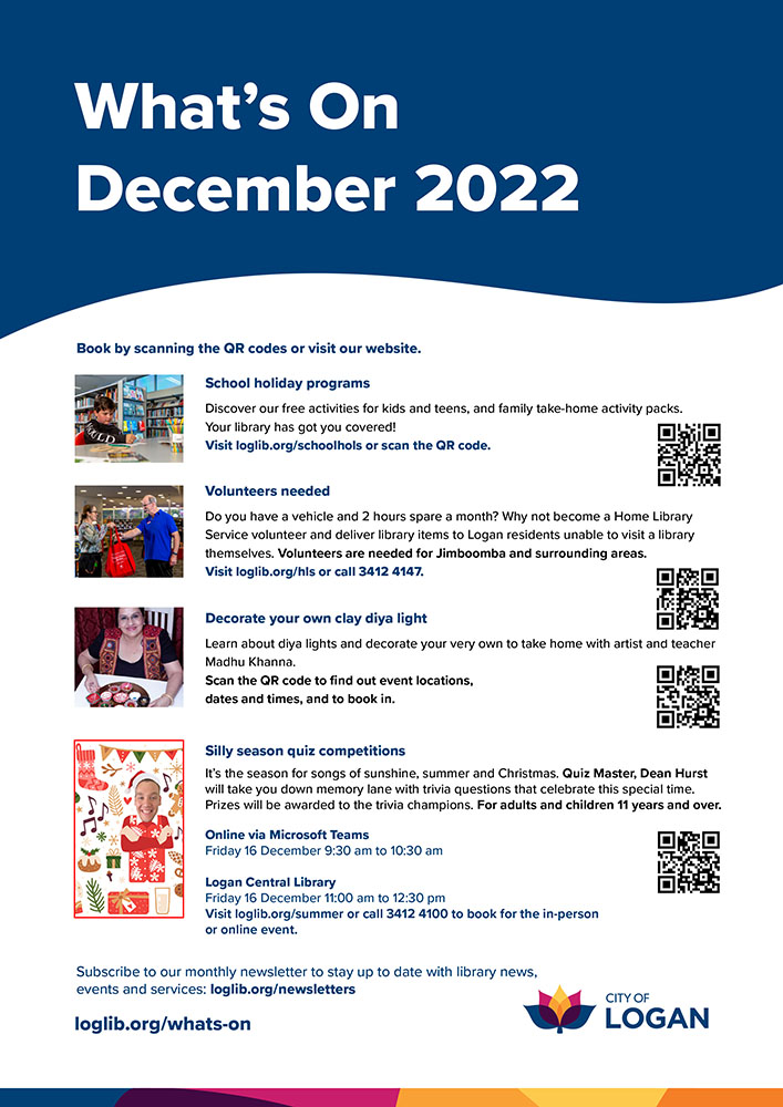 Logan City Council Libraries - What's On December 2022