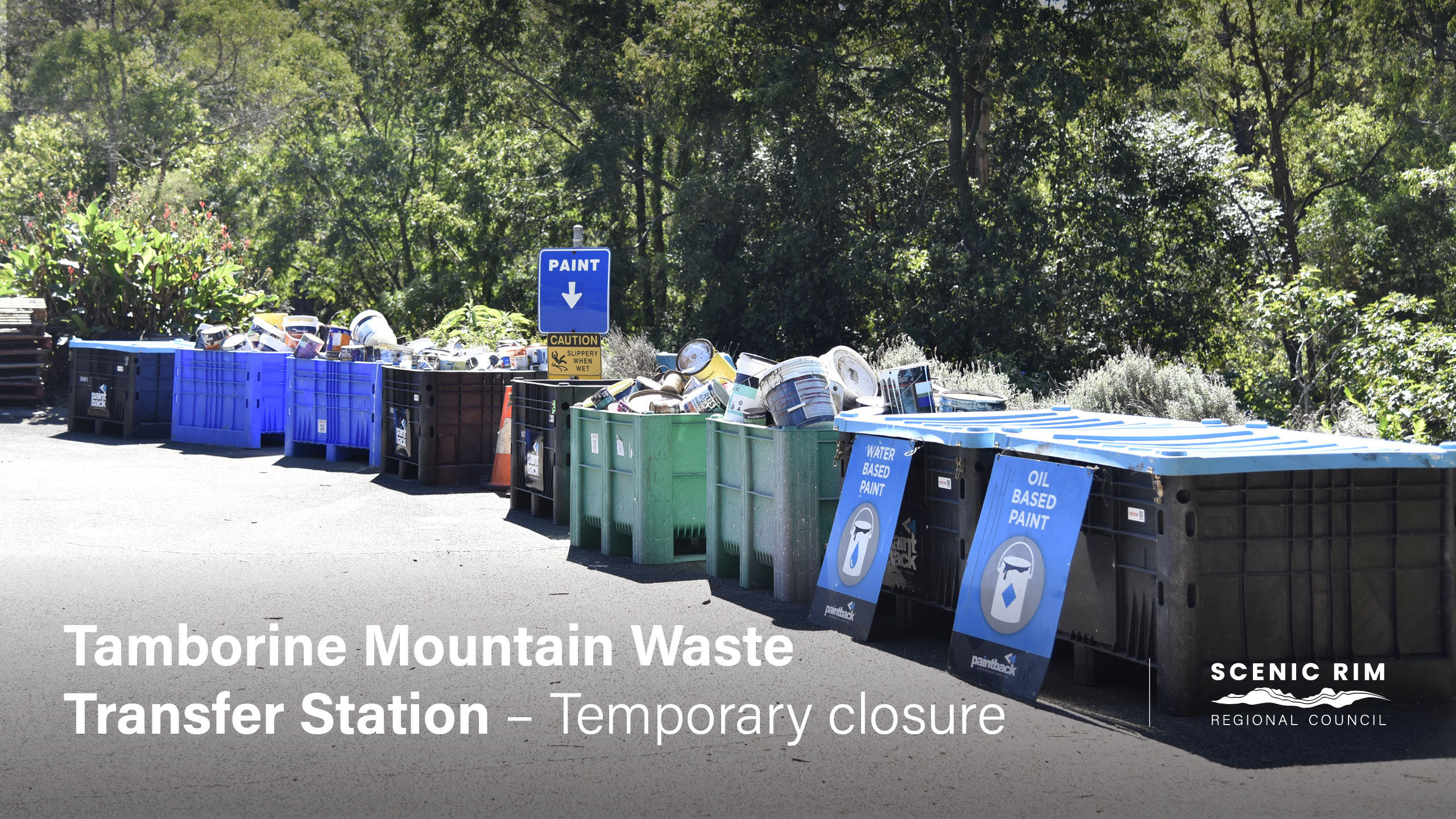 Tamborine Mountain Waste & Resource Recovery – Temporary Closure