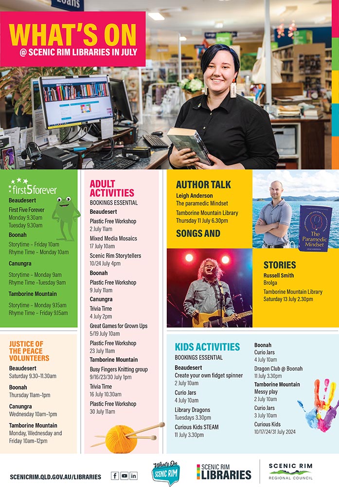 What's On @ Scenic Rim Libraries In July